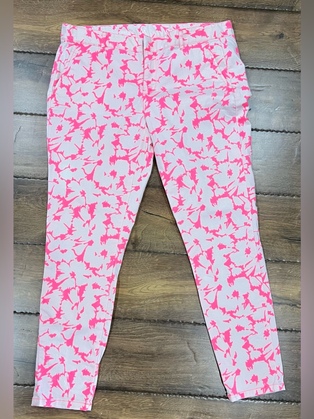 Khakis by GAP Skinny Mini Pants Pink & White size 8